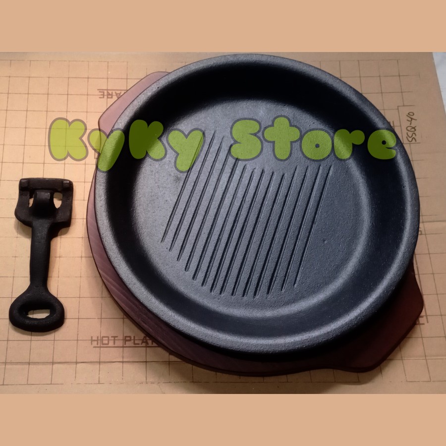 Hot Plate Round Line Pepper Lunch Cast Iron Steak Plate Shopee Philippines