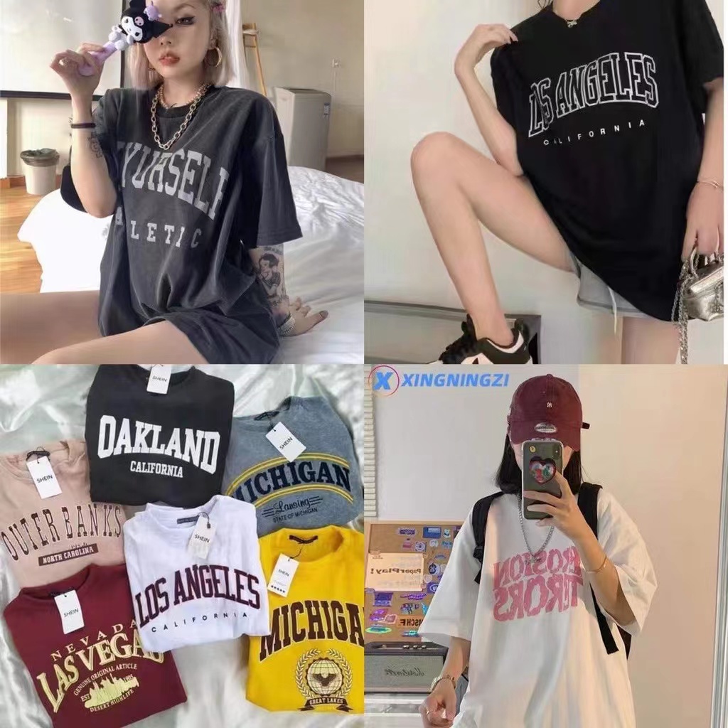 COD Korean Fashion Tops Oversized T-Shirt Streetwear Graphic Unisex ...
