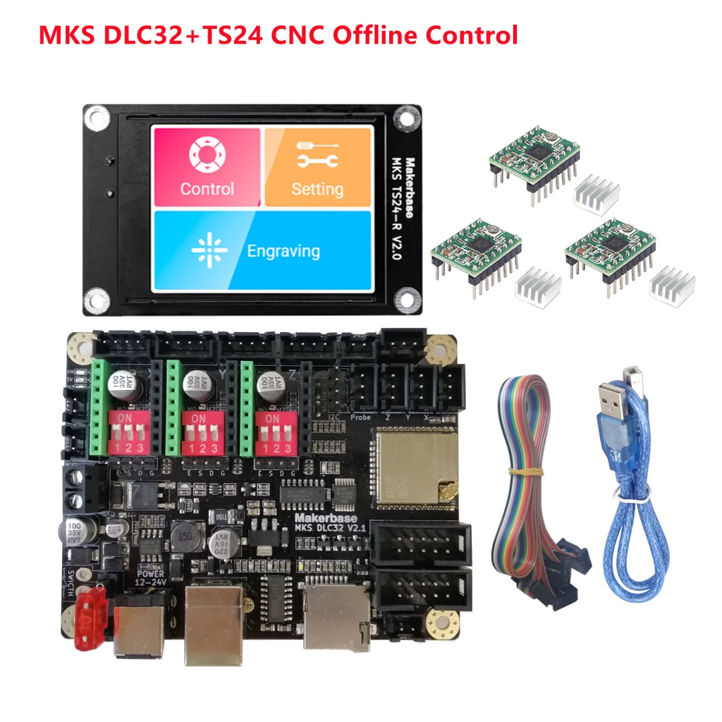 Top grbl 32 bit CNC shield controller ESP32 WIFI MKS DLC32 V2.1 offline ...