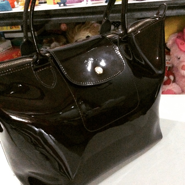 Longchamp patent leather tote new arrivals