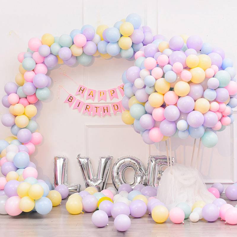 30 Pcs Random One 5 Inch Macaron Colorful Pastel Candy Balloons Latex ...