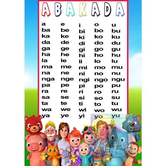 Abakada Laminated learning activity waterproof | Shopee Philippines