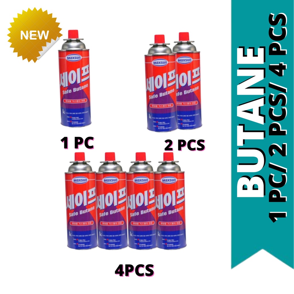 AlfisHome Korean Maxsun Butane Gas Safe Butane 220g for Portable Gas