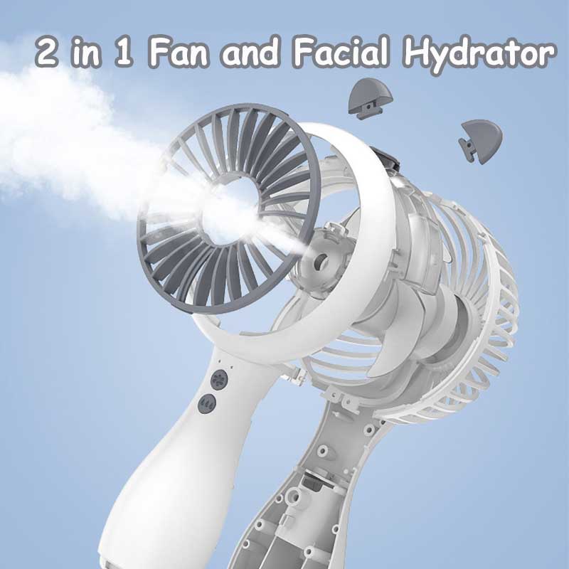 Mini Spray Fan Portable Handheld Cute Fun USB Rechargeable Fans Outdoor ...