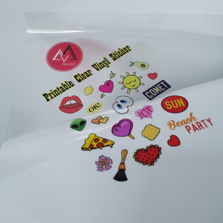 Printable Clear Vinyl Sticker A4 Transparent clear vinyl adhesive film ...