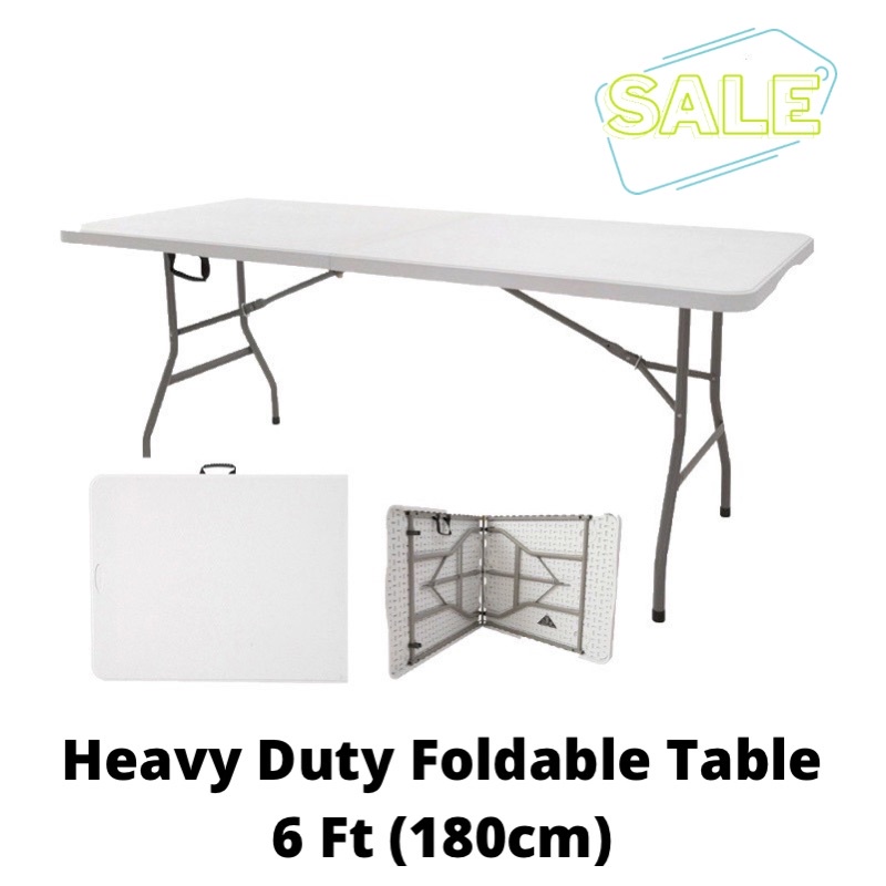 Heavy duty 6ft (180cm) foldable table premium quality Folding Half ...