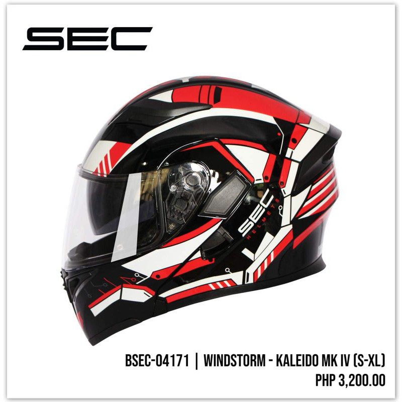 Sec helmet dual store visor