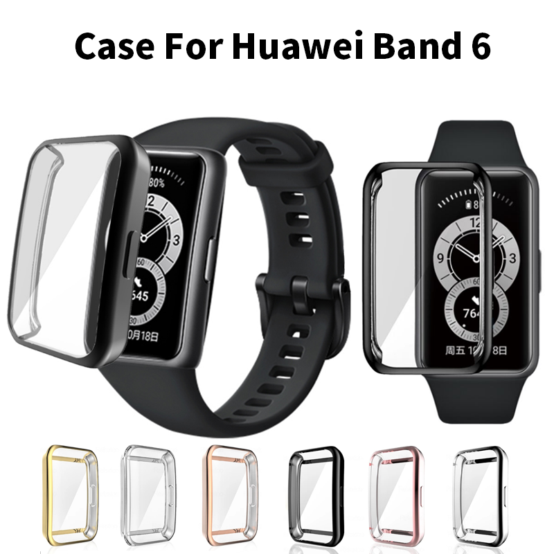 Watch Case for Huawei band 6/honor band Smart Watches Shell TPU Full  Cover Plating Screen Protector Frame Cover For Huawei Watch Fit