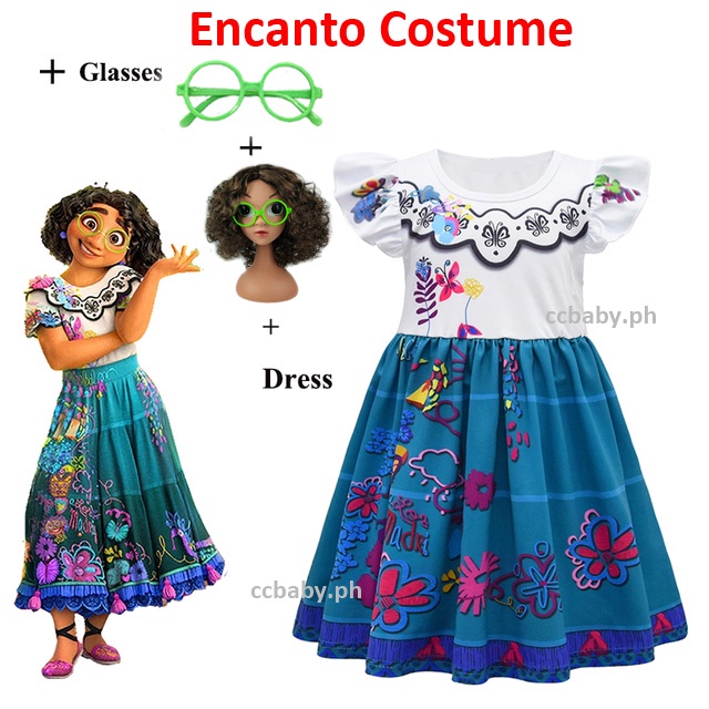 En Canto Disney Mirabel Costume En Canto Wig Glasses Bag Isabela Dress 