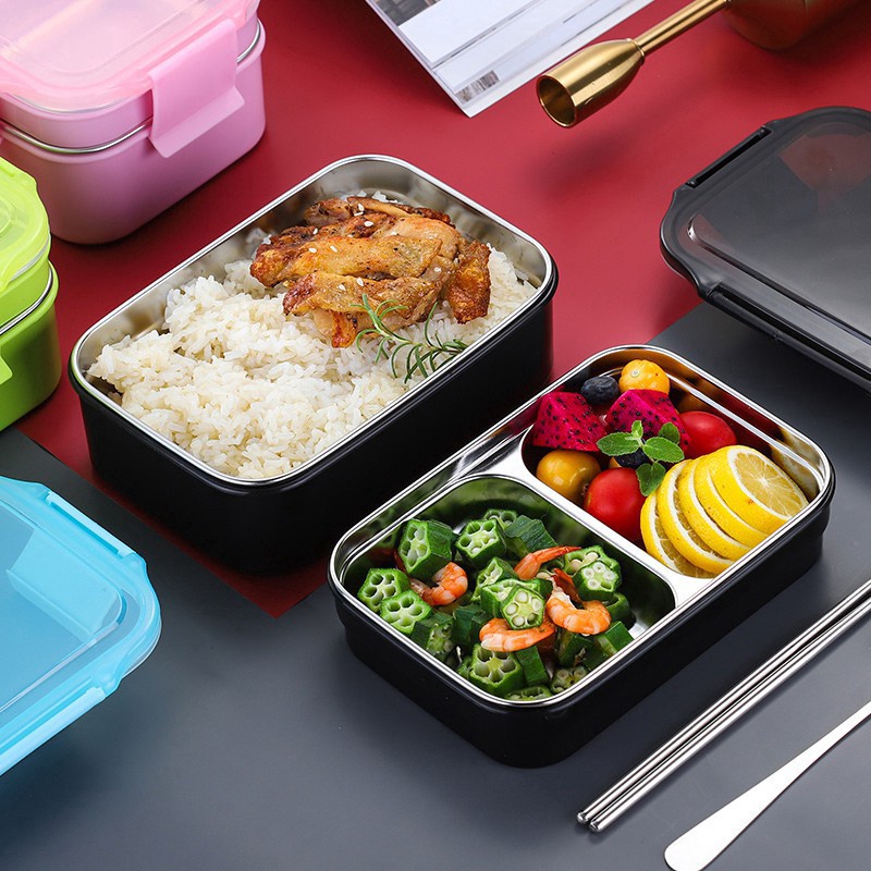 HOT Lunch Box Insulation Double-Layer 304 Stainless Steel Inner Liner ...