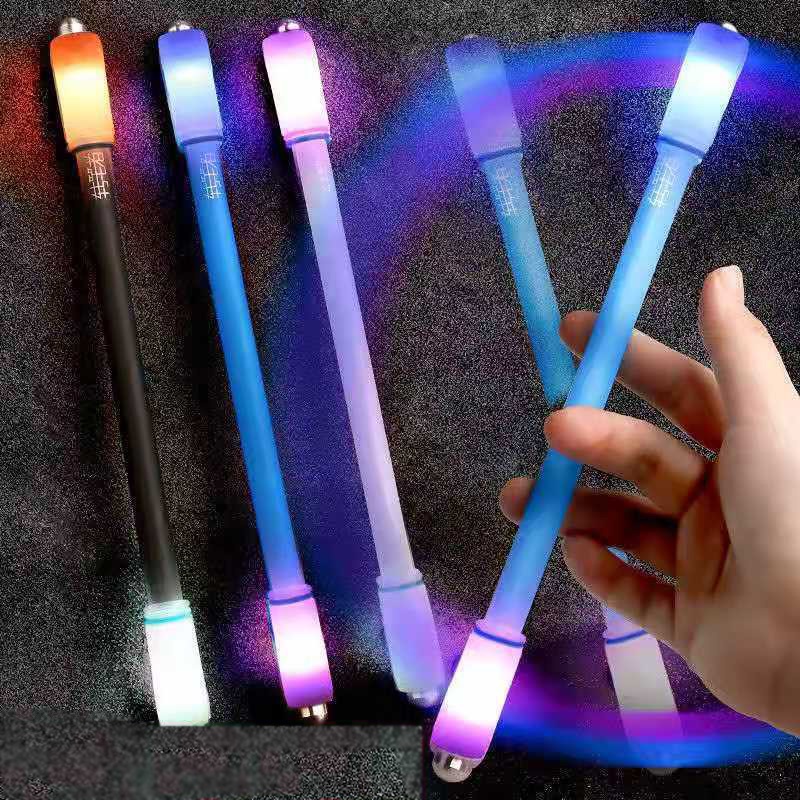 LED Flash Gel Pen Students Fashion Flash Spinning Pen/ Foldable Pen ...