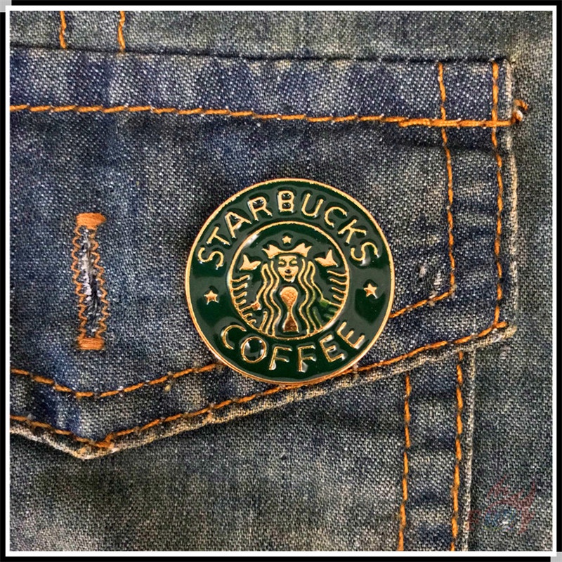 Starbucks Coffee Brooches ★ 1Pc Fashion Doodle Enamel Pins Backpack ...