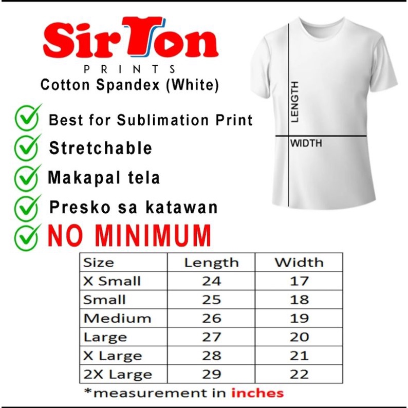 COTTON SPANDEX ADULT WHITE T-SHIRT Akiztah Atbp. | Shopee Philippines