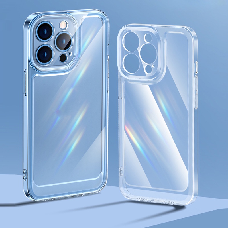 For iPhone 13 12 11 Pro X XR XS Max Plus Square Space Transparent Soft  Phone Case