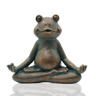 Goodeco MINI Yoga Frog Statue Garden Decoration Accessories Meditating Frog  Miniature Figurine Frog