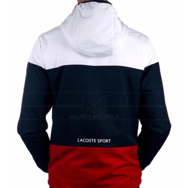 Lacoste Sport jacket in blue & red