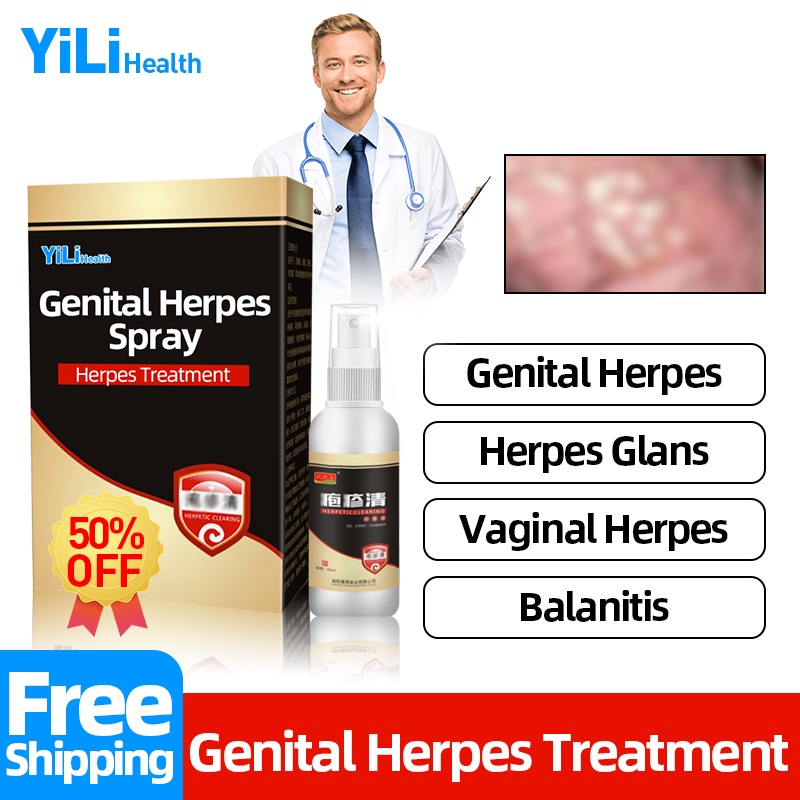 Herpes Genital Cure Medicine Spray Herbal Treatment Balanitis Red Spot