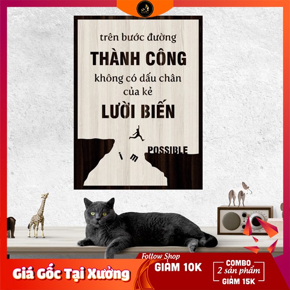 Decor wood painting - SLOGAN motivates, Inspires - On the path to