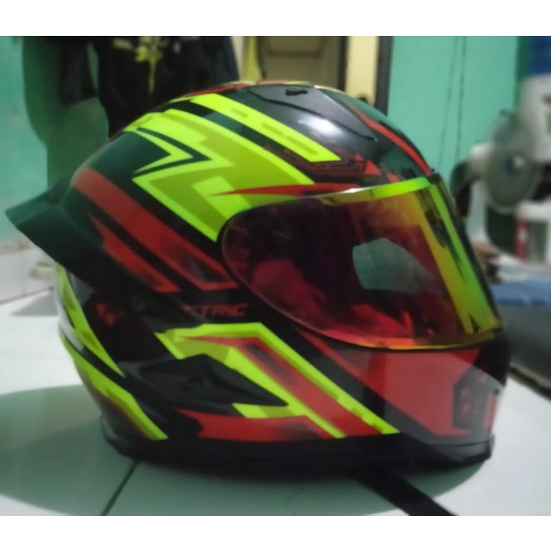 Second-hand Snail FFS1 Thunder Red Fullface Helmet Like New | Shopee ...