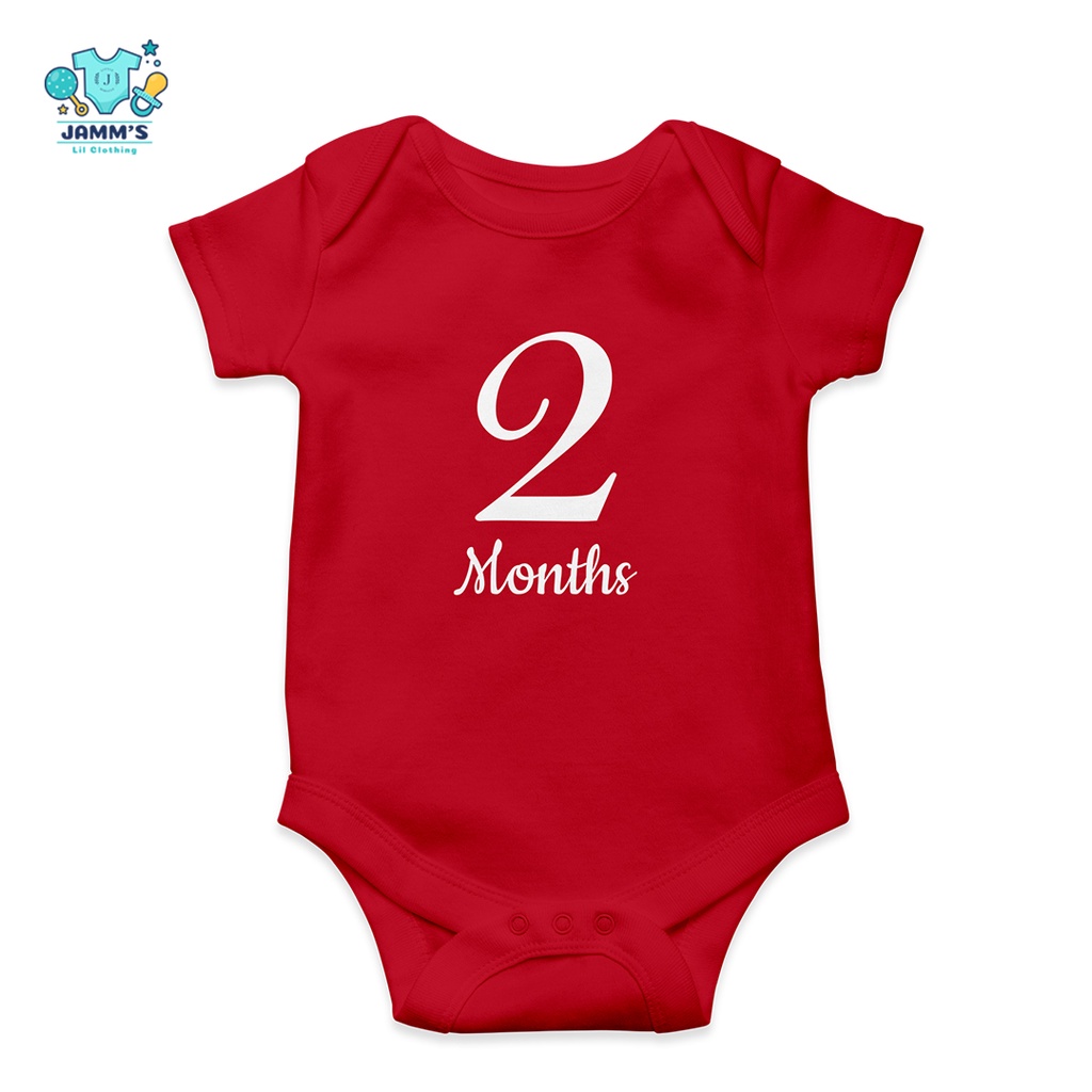 2nd Month Old Baby Months Baby Clothes Monthly Milestone Onesies