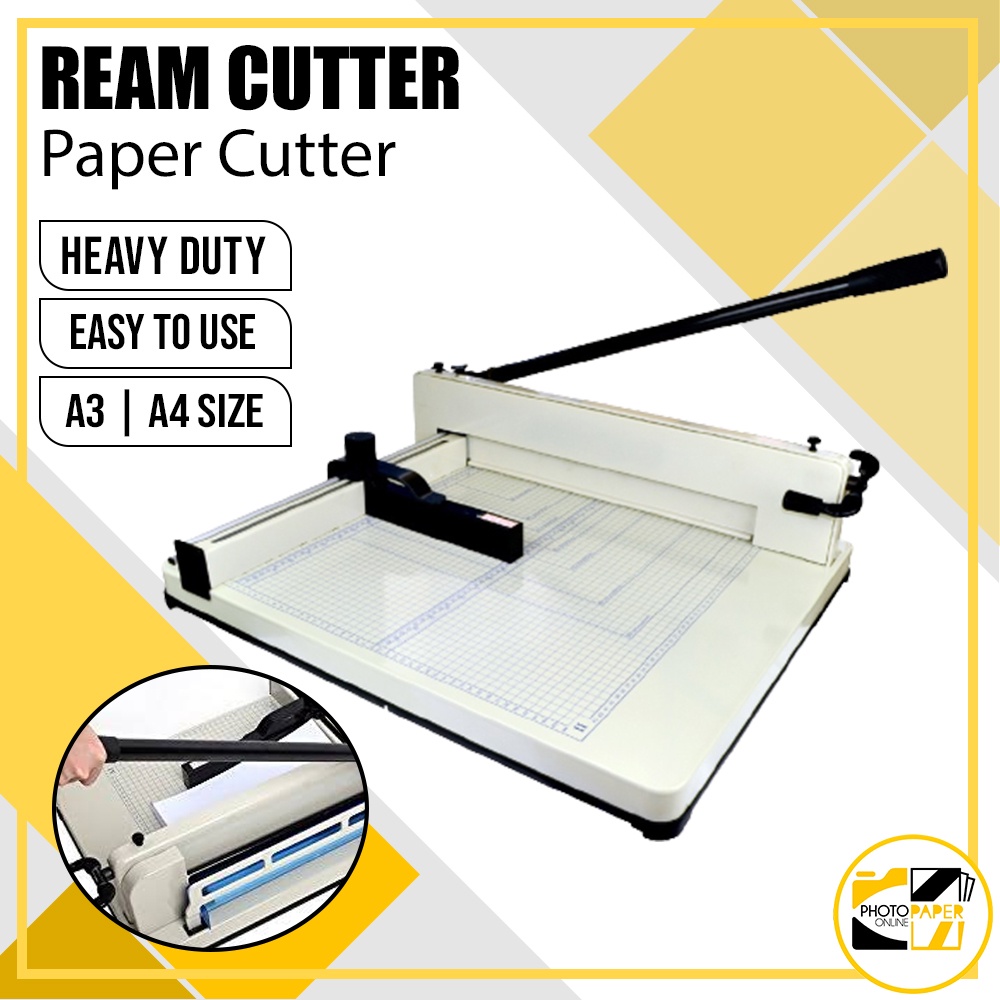 OFFICOM Ream Cutter A3/A4 Size Heavy Duty Paper Cutter Trimmer Paper ...