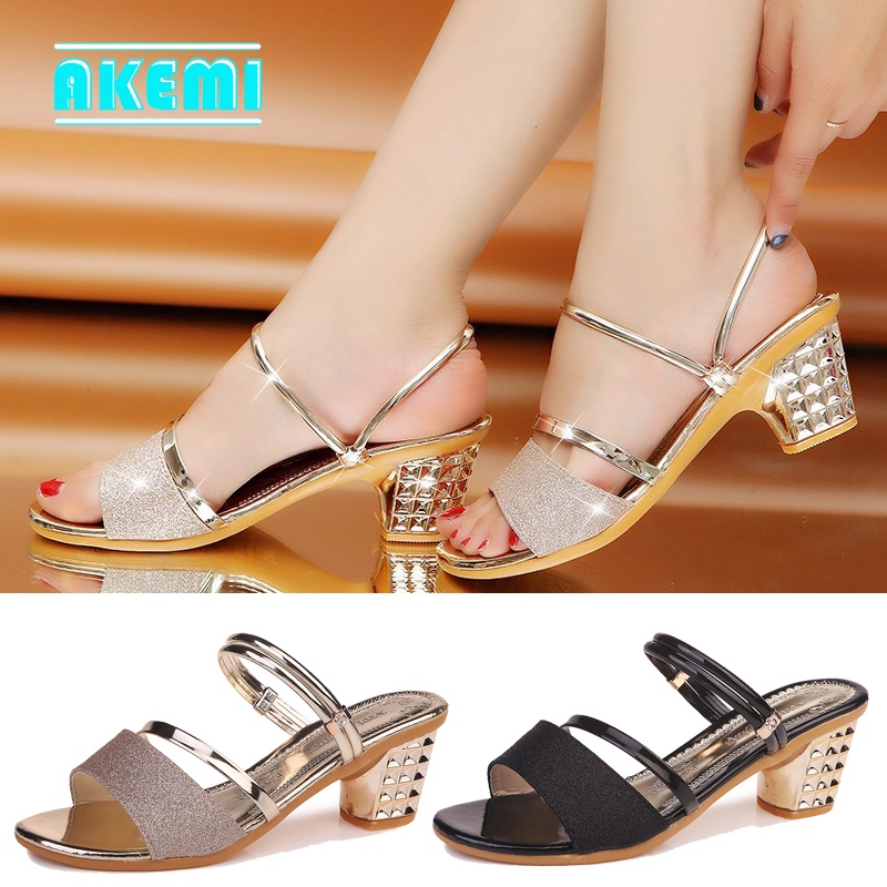 Office gold hotsell block heels