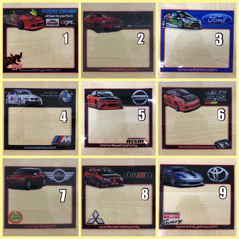 Sticker roadtax cermin kereta toyo tires amg ford bmw nissan mugen mini ...