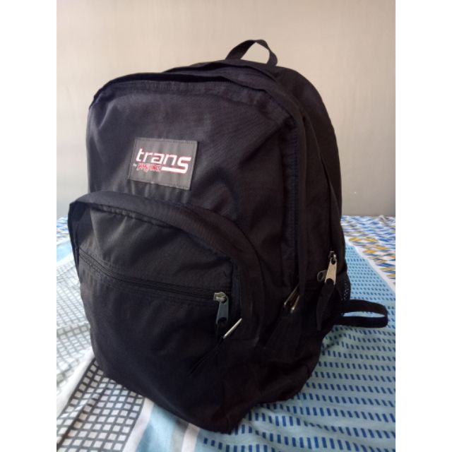 Trans jansport black outlet backpack