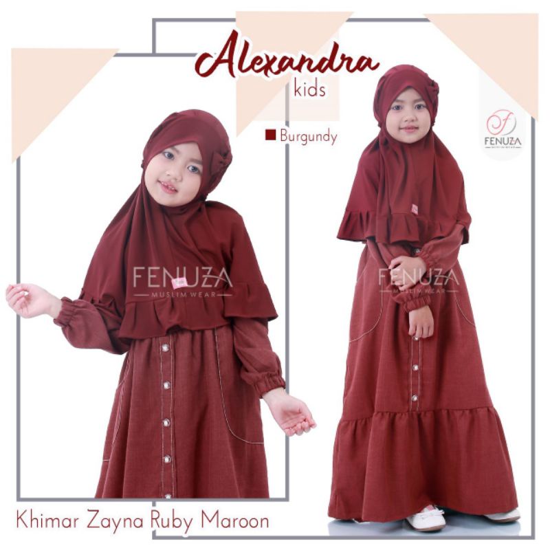 Alexandra Kids By Dannismuslimwear | Shopee Philippines