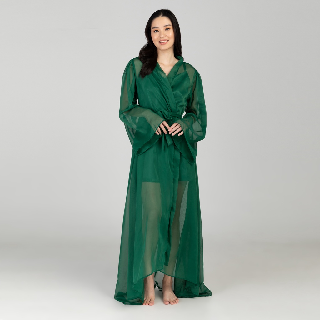 slim fit dress slacks GREEN ONE-SHOULDER CAPE DRAPED SILK DRESS