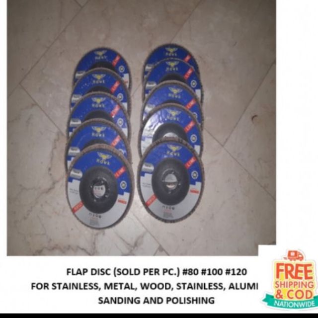Flap Disc Sanding Polishing Stainless Metal Wood Aluminum 36 60 80 100 120 (per pc) Shopee