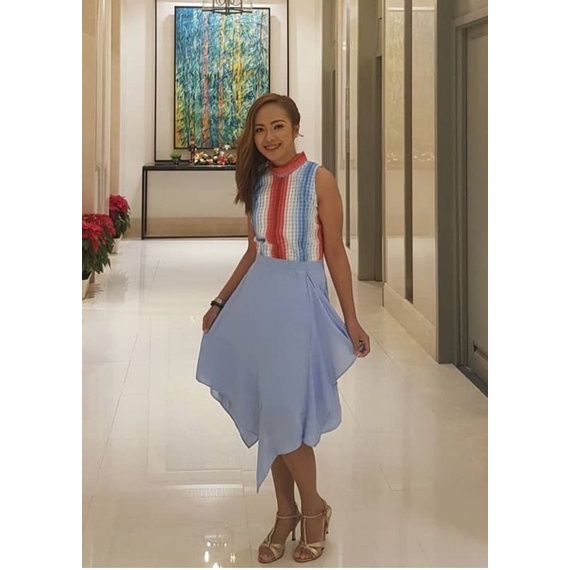 Plains and prints blue dress hotsell