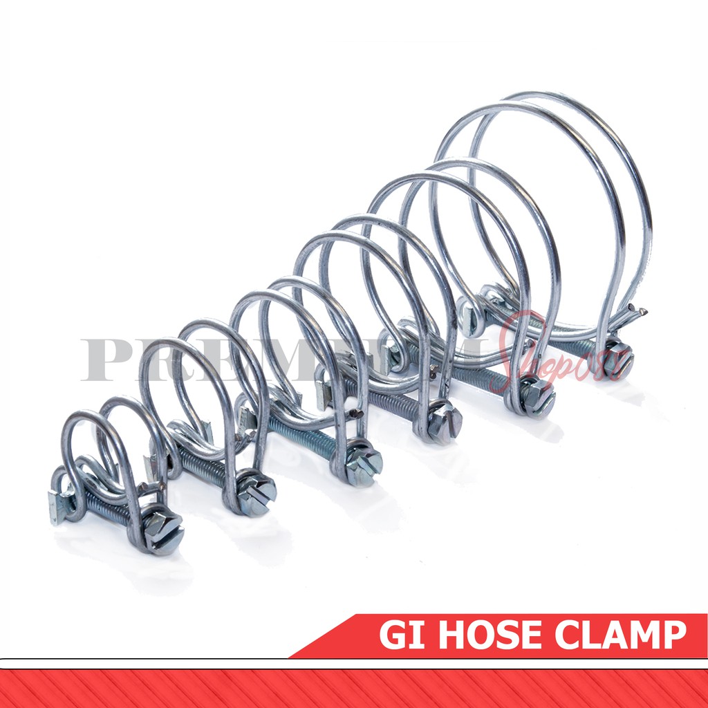 Galvanized Hose Clamp Wire Type Clip 5/8" 3/4" 1 11/2 2 21/4 21/2 3 31/2 Shopee Philippines