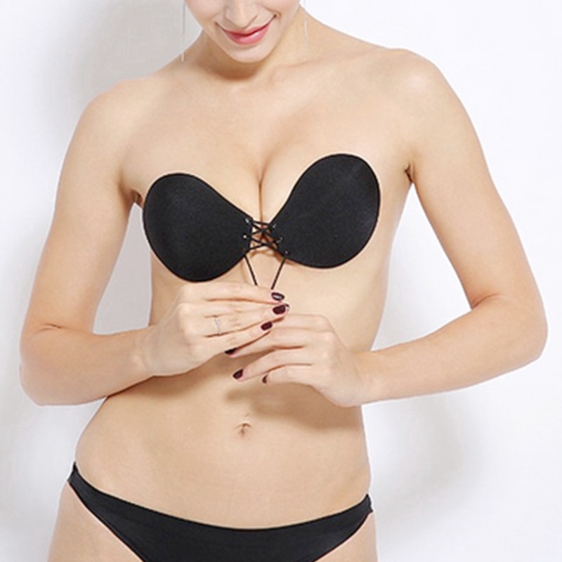 Women's Plus Size Self Adhesive Front Closure Bra