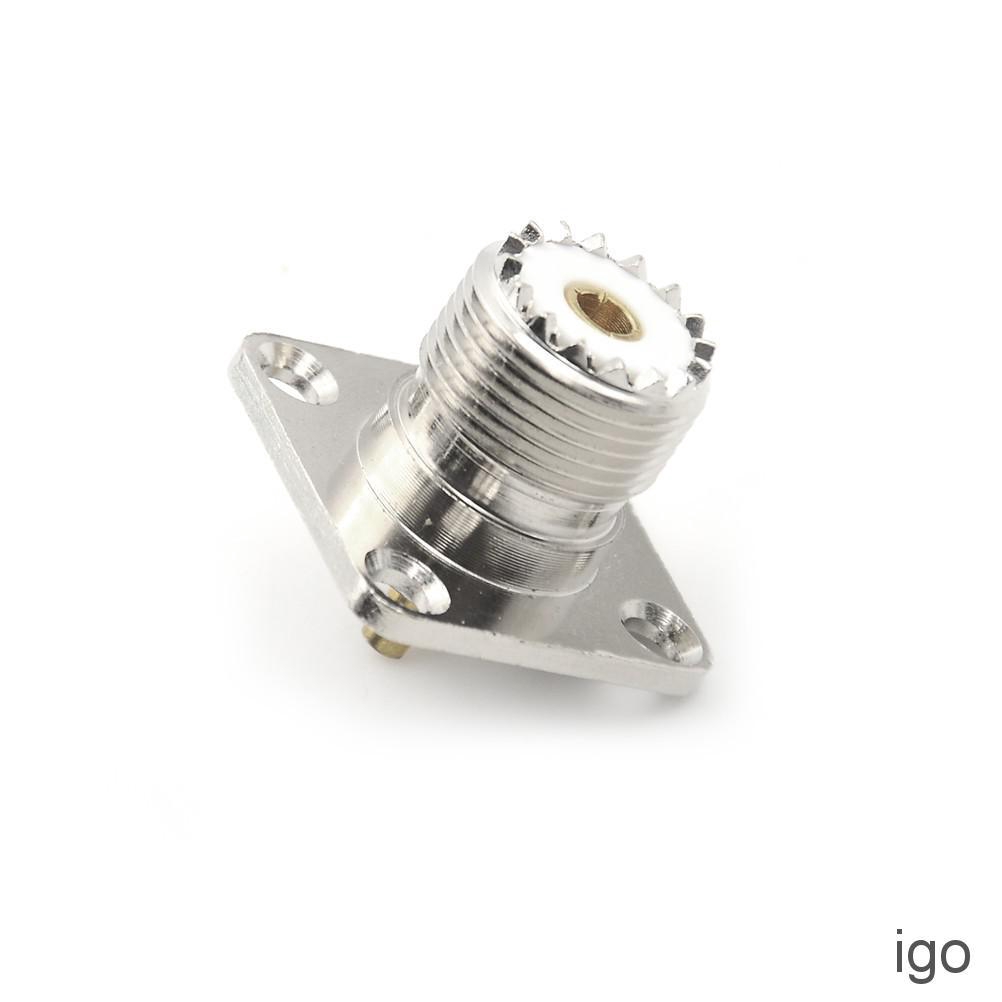 Hot SO-239 Female Jack Square Shape Solder Cup Coax Connector For Radio ...