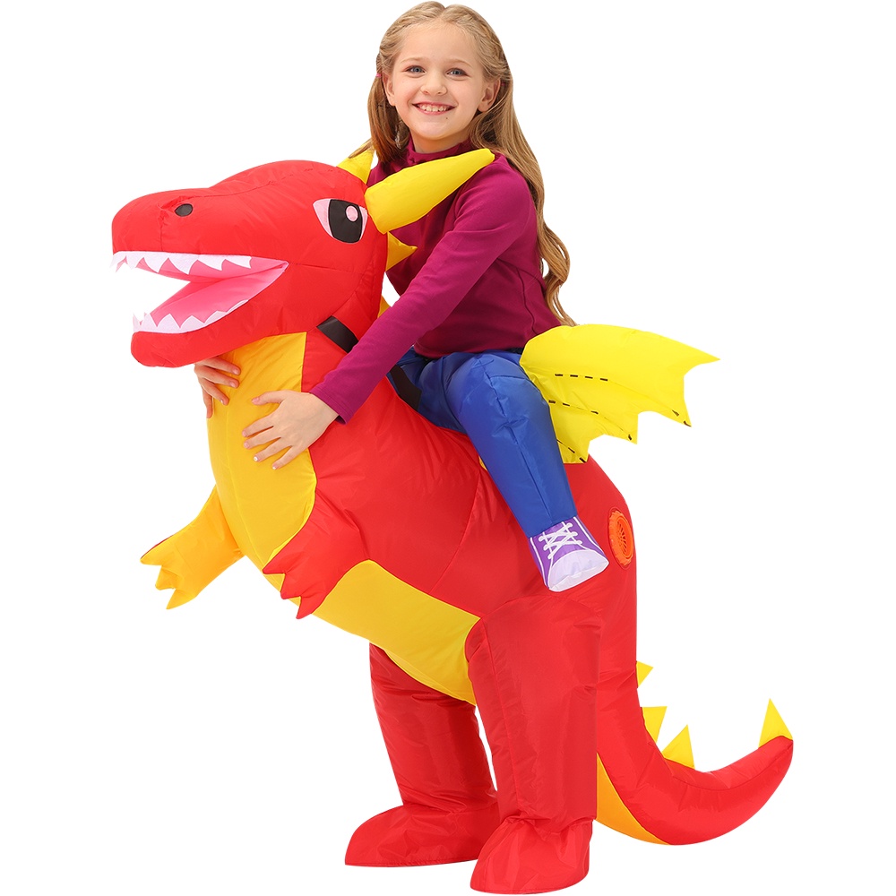 yk82 Kids Inflatable Dinosaur Costumes Anime Halloween Cosplay Costume ...