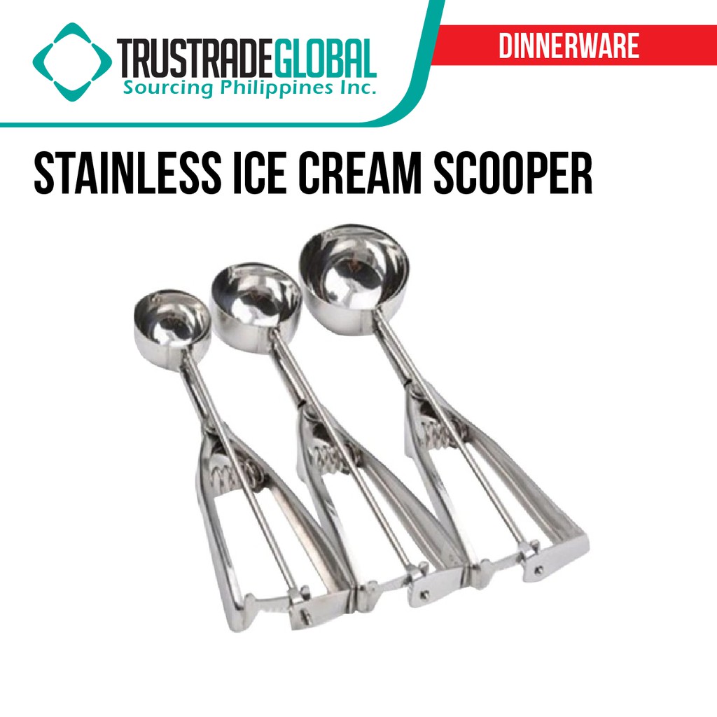 Stainless Steel Ice Cream Scooper (Restaurant Grade) Shopee Philippines