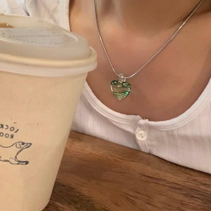 Necklace Fashion Personality Retro Zebra Pattern Love Pendant Chain ...