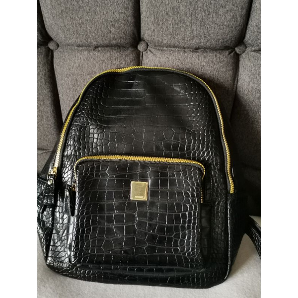 Leather Backpack Black - MANILA BAG