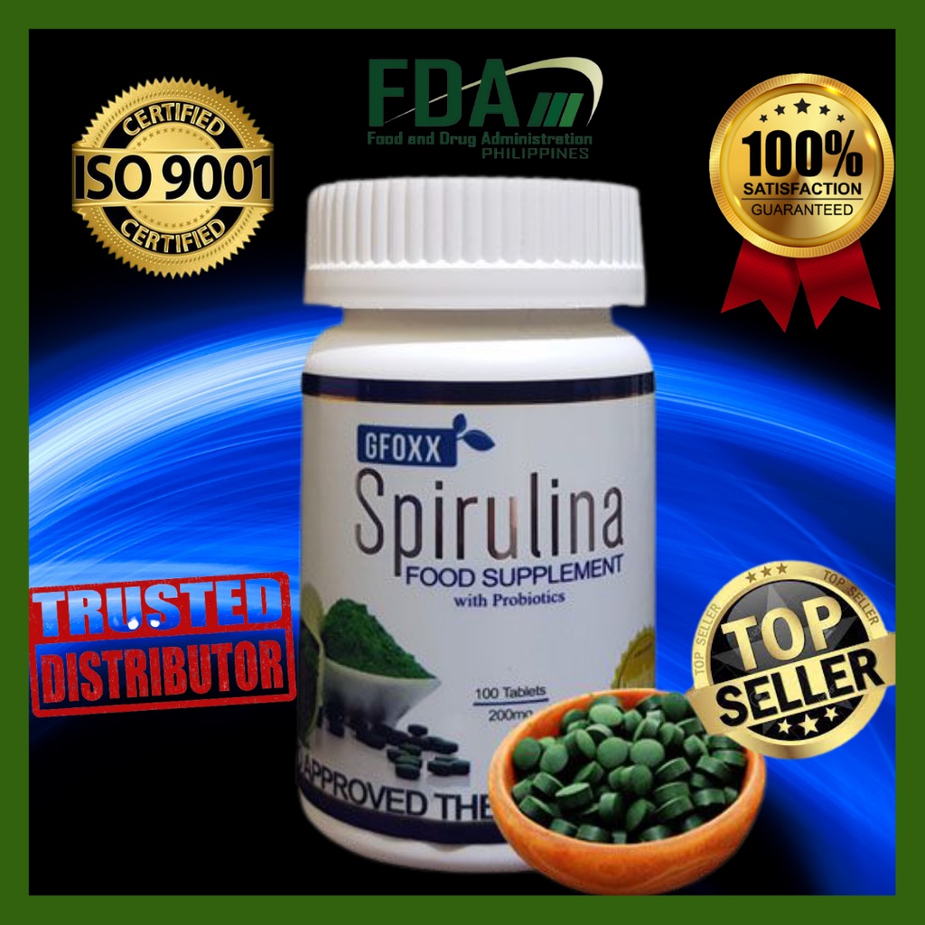 ALL NEW GFOXX SPIRULINA FOR MEN 200mg x 100Tablets with Vitamins