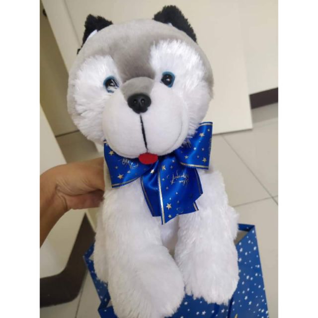 blue magic siberian husky stuffed toy