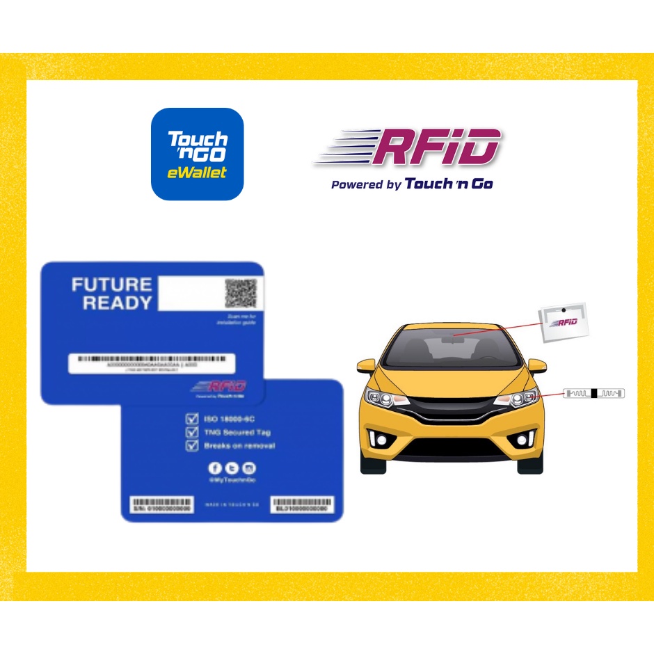 Touch N Go Self Fitment Rfid Tag Sticker Toll Shopee Philippines