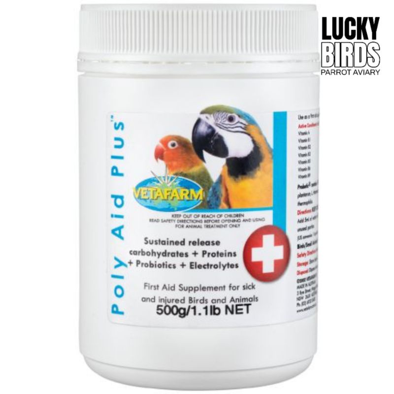 Vefarm poly aid plus Supplement For Parrot First aid. (Sold Separately ...