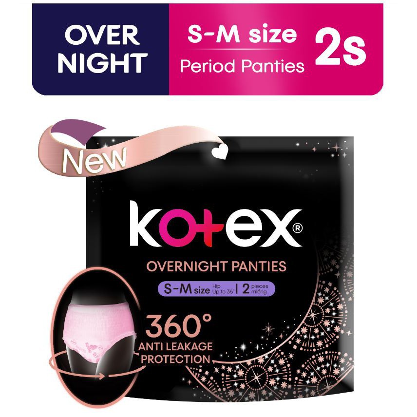 Kotex Overnight Menstrual Panties SM 2 Pads x 1 Pack Shopee Philippines