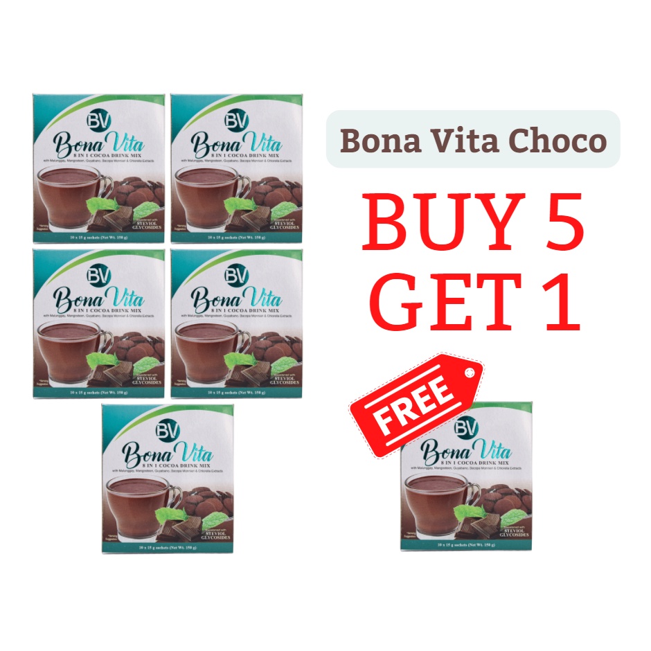 5+1 Bona Vita Cocoa/Chocolate Healthy Drink Buy 5 Boxes Get 1 Box FREE ...