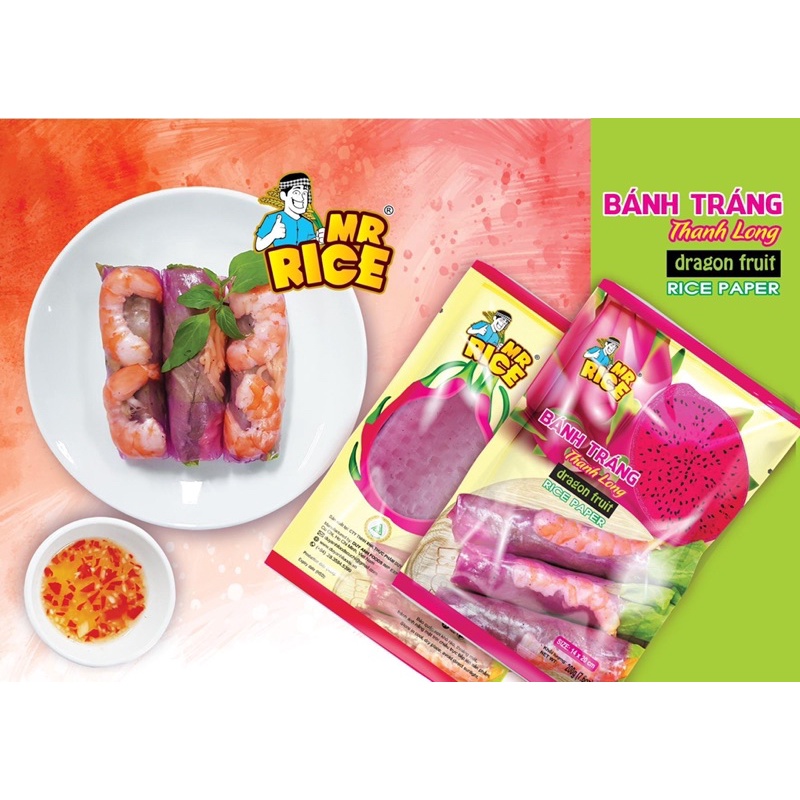 Dragon fruit rice paper Soft rice paper Mixed rice paper Garlic butter ...