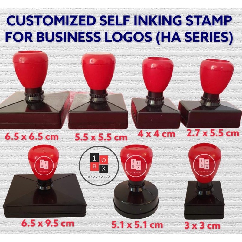 Customized Self Inking stamp for Business Logos HA SERIES