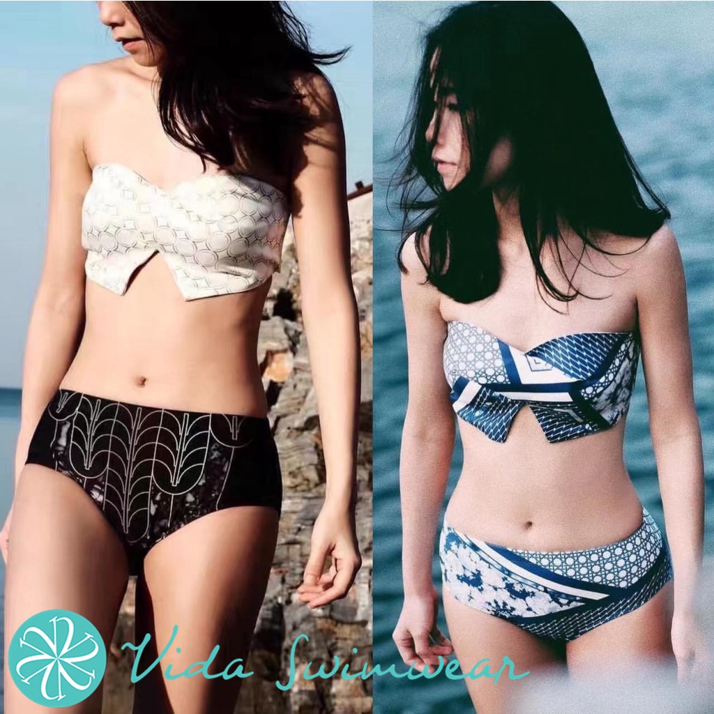 Two piece 2025 swimsuit shopee