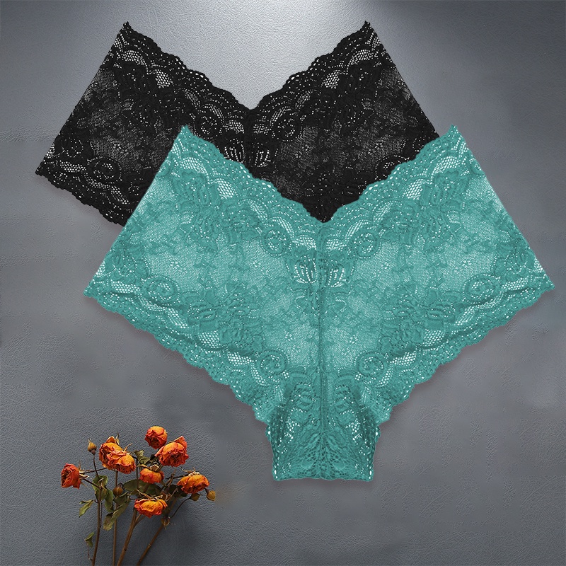 Finetoo Pcs Set High Waist Panty Women Floral Lace Brief S Xl Underpants Female Underwear