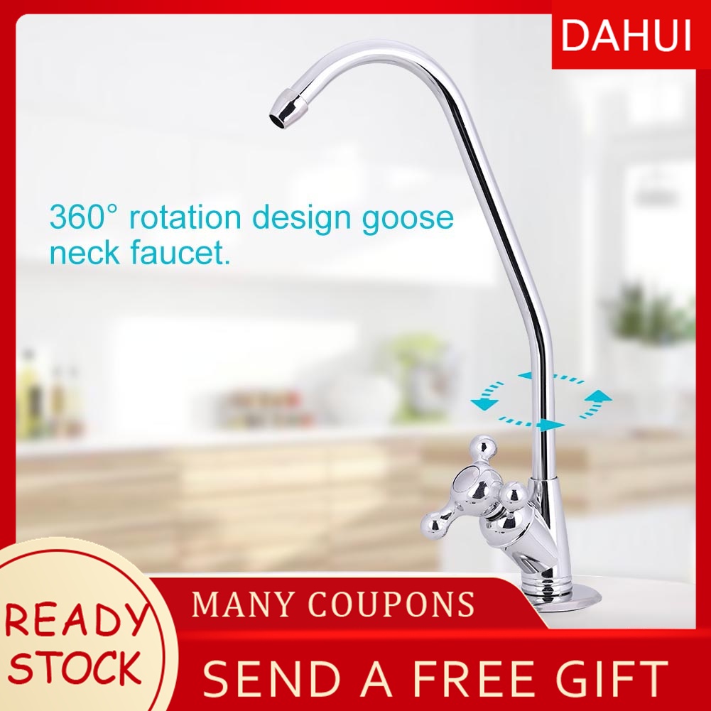 [Ready Stock] Bjiax 1/4'' Zinc Alloy Kitchen Faucet Tap Chrome Reverse Osmosis RO Drinking Water